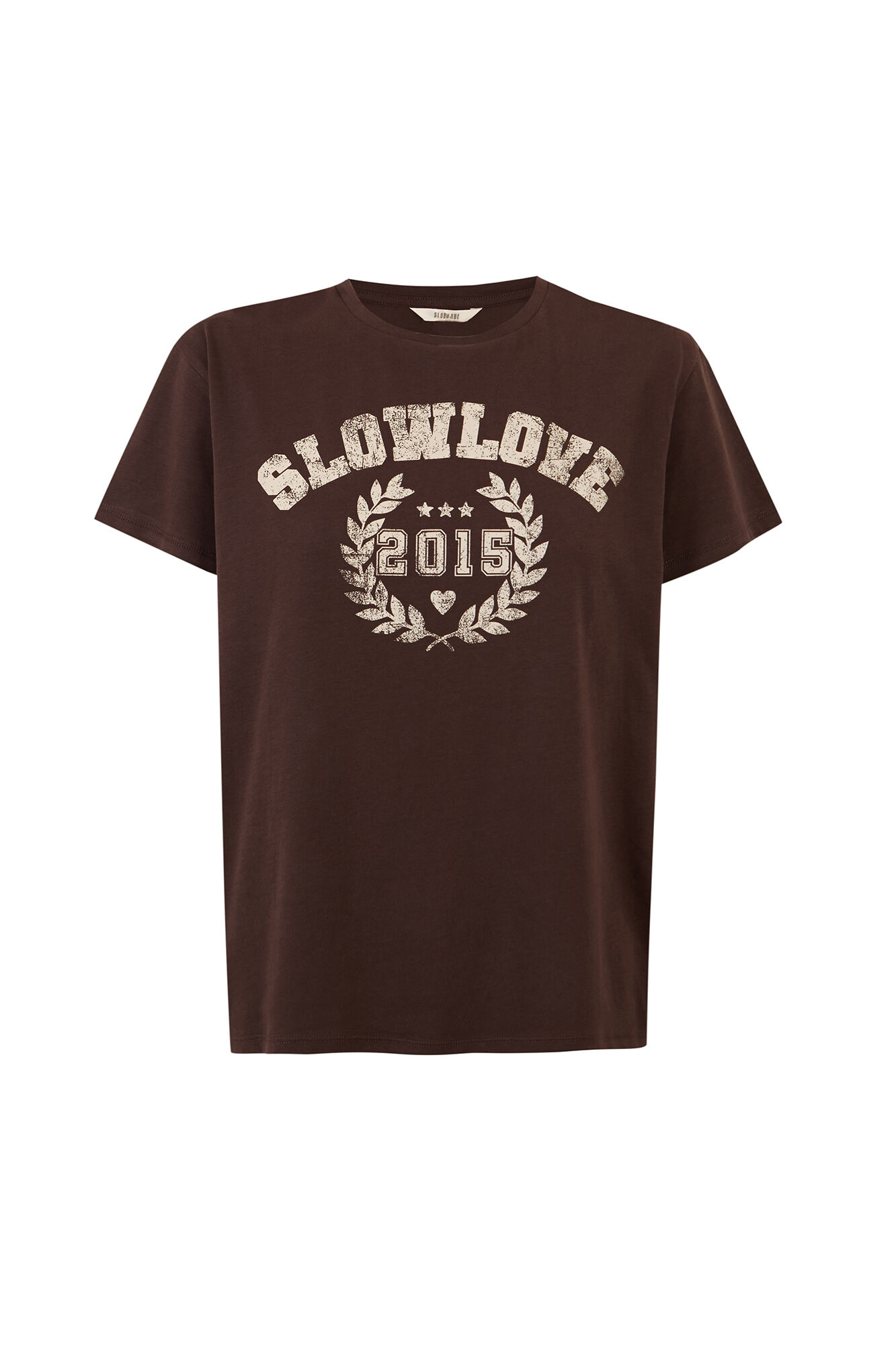 Slowlove Camiseta SlowLove Marr&oacute;n oscuro