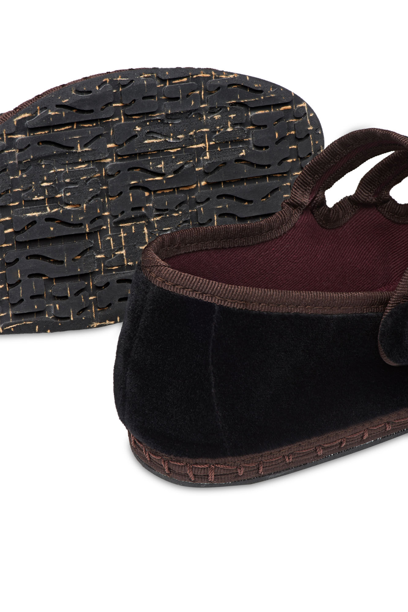 Flabelus Veludo Mary Janes Preto