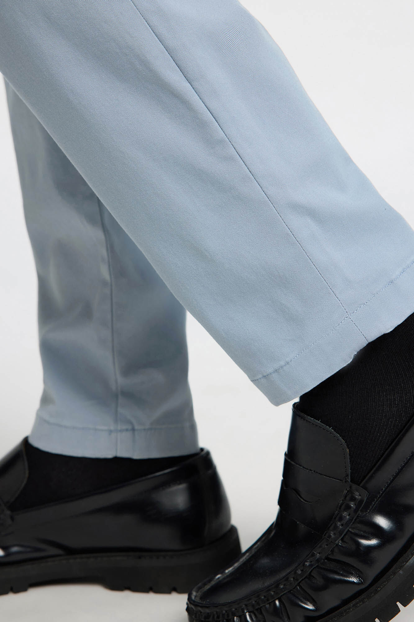 Selected Cal&ccedil;a cal&ccedil;as chino slim fit feita de algod&atilde;o org&acirc;nico  Azul