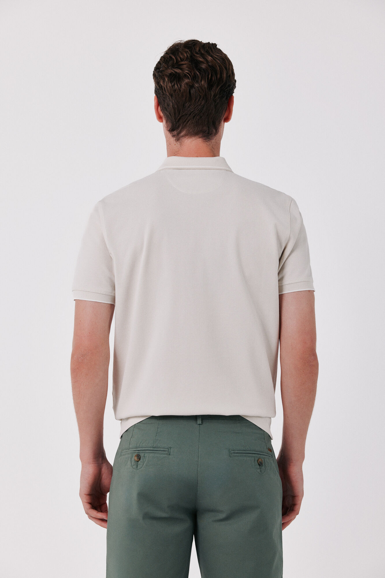 Cortefiel Piqu&eacute; polo shirt Ivory