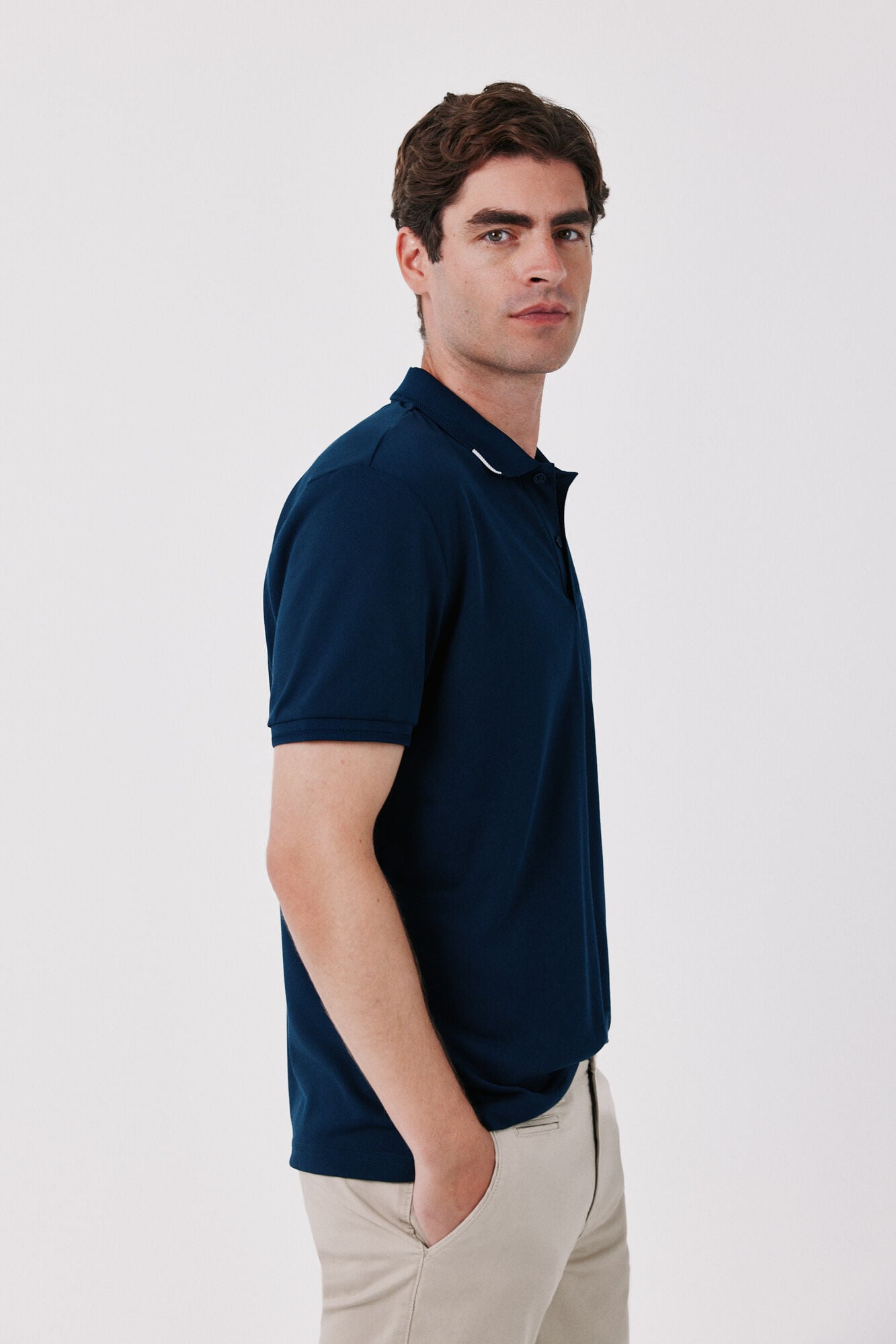 Cortefiel Polo COOLMAX&reg; piqu&eacute; Azul marino