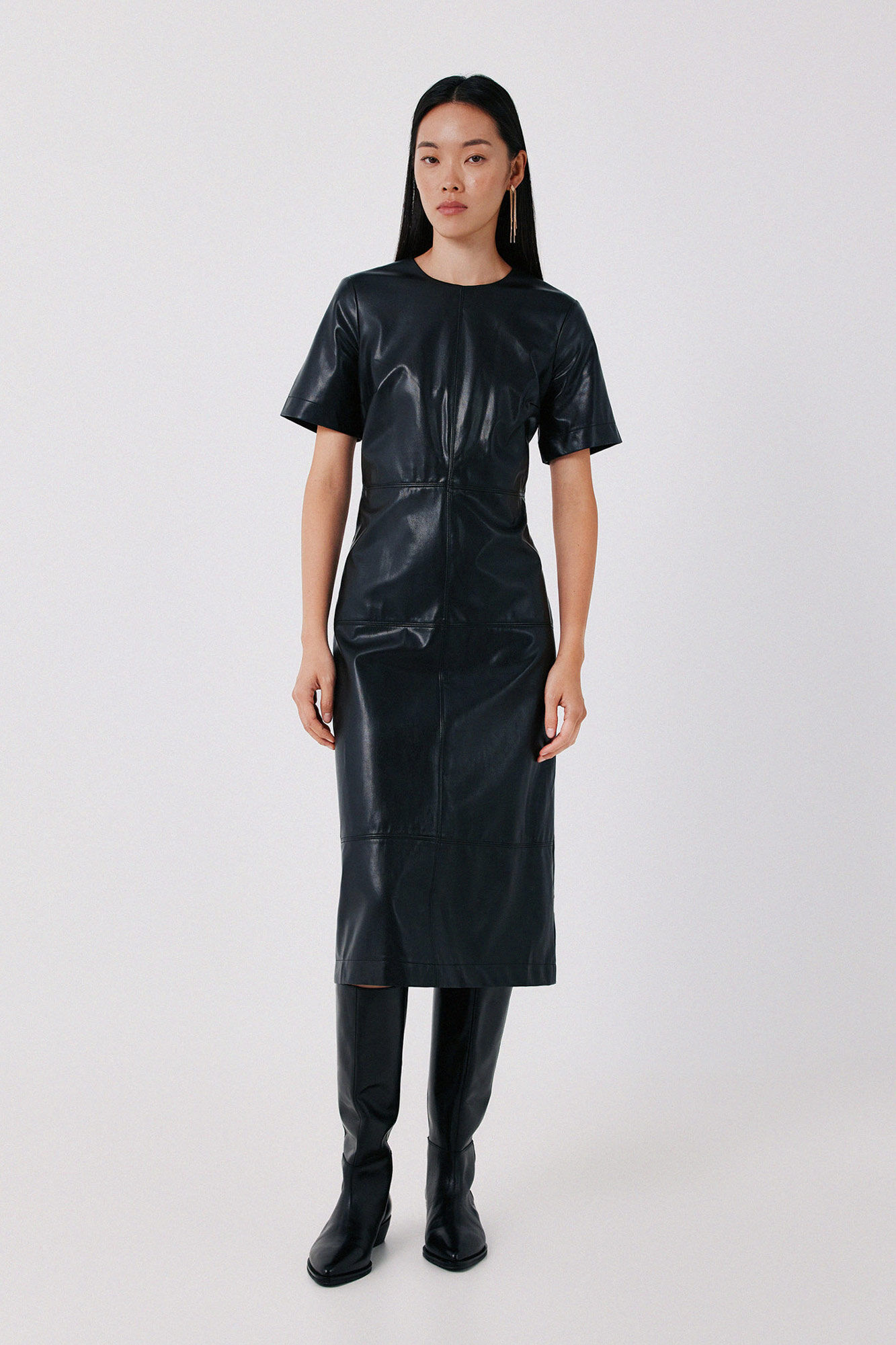 Cortefiel Faux leather dress