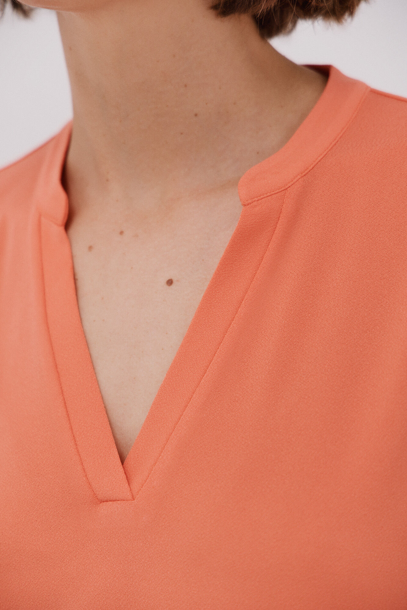 Cortefiel Camiseta b&aacute;sica com gola mao negada Vermelho