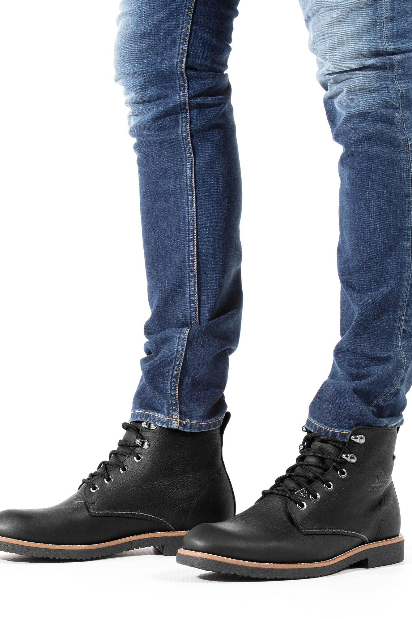 Panama Jack Botim de homem em pele napa Preto