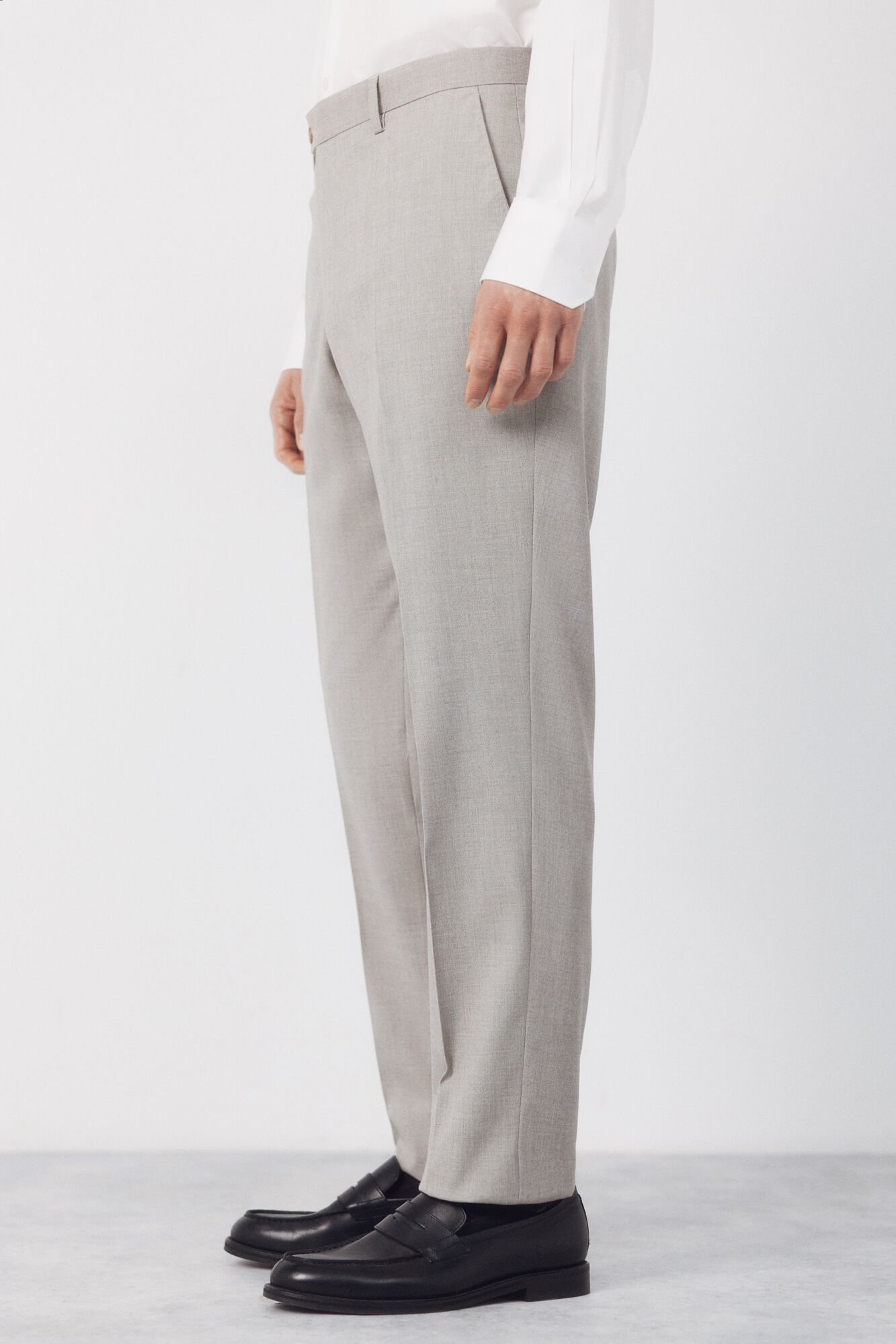 Cortefiel XXI Serie Taupe Structured Trousers Beige