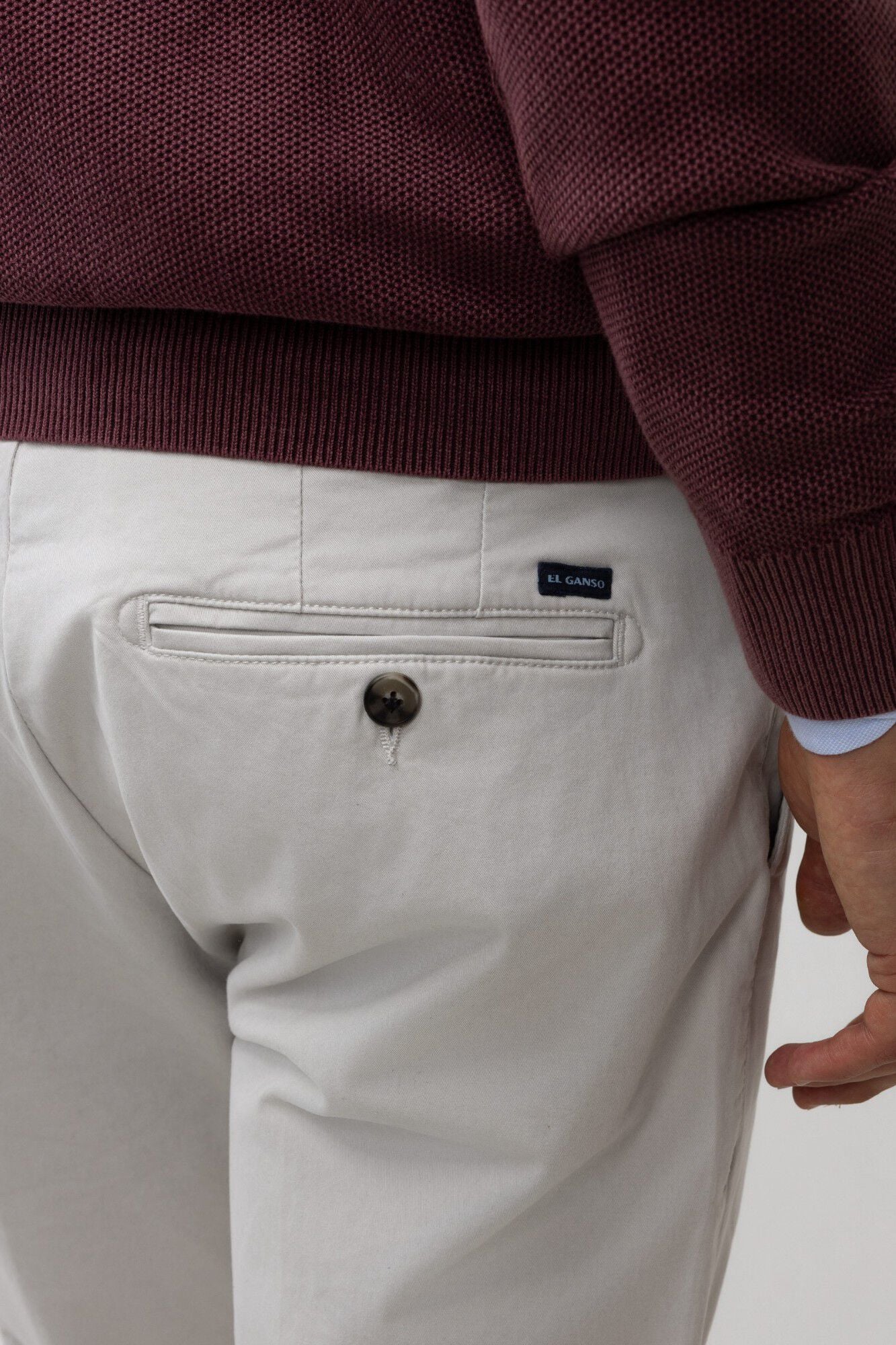 El Ganso Cal&ccedil;as chino slim Ecru