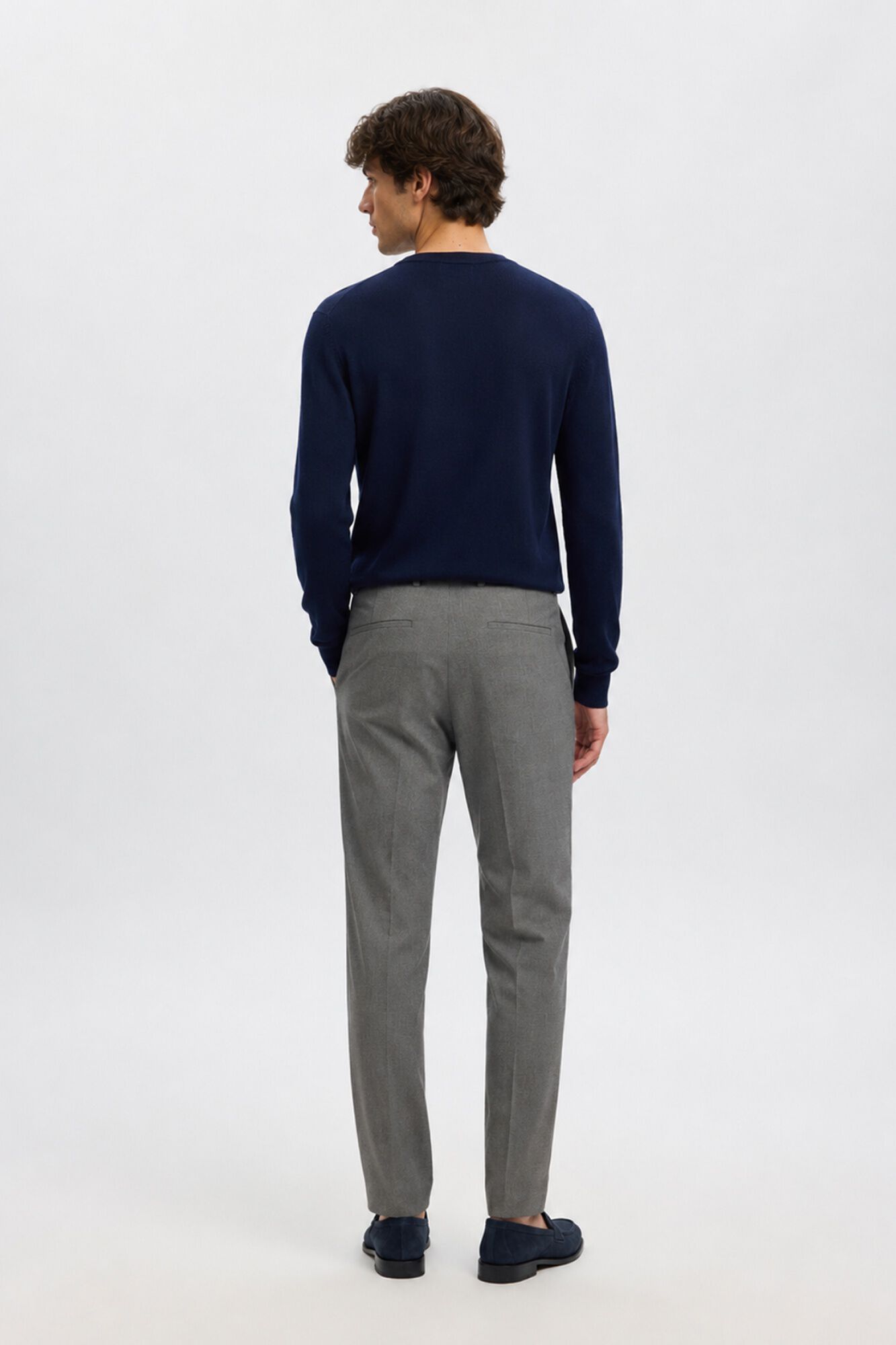 Selected Cal&ccedil;a formal Slim Fit Cinzento