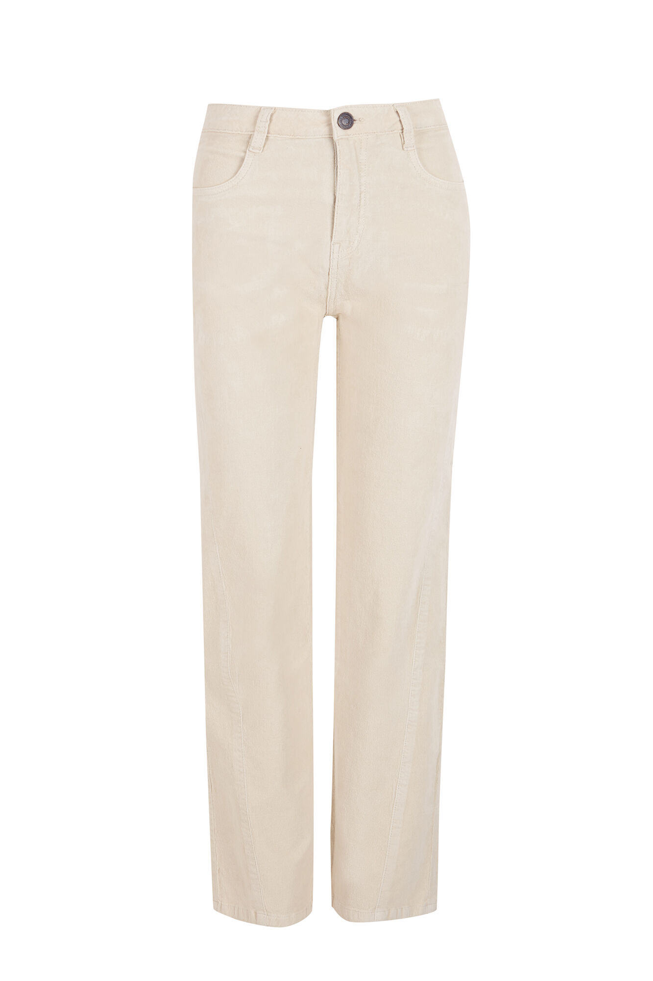 Slowlove Cal&ccedil;as de veludo cotel&ecirc; Ecru