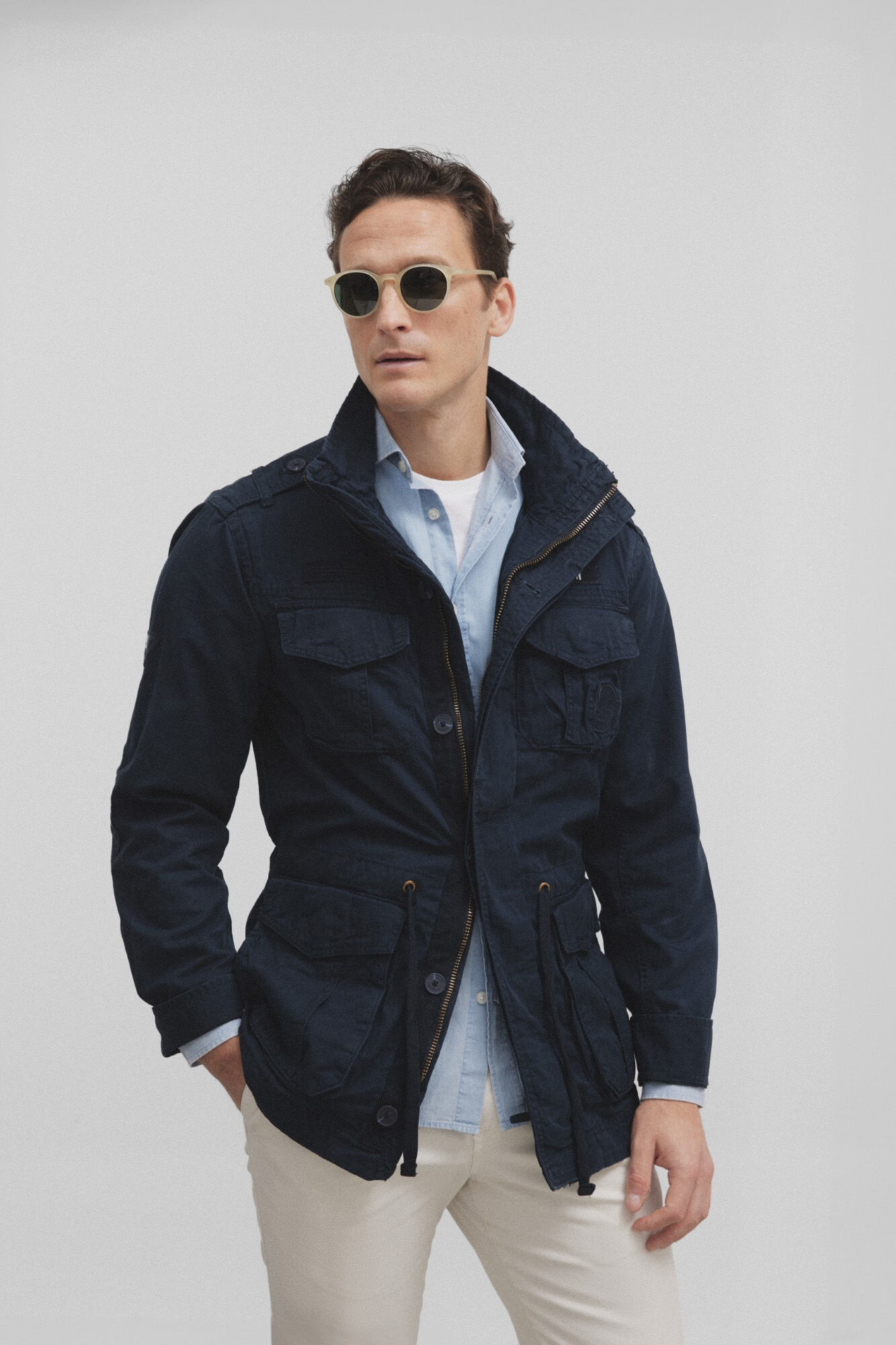 Silbon Military jacket Blue