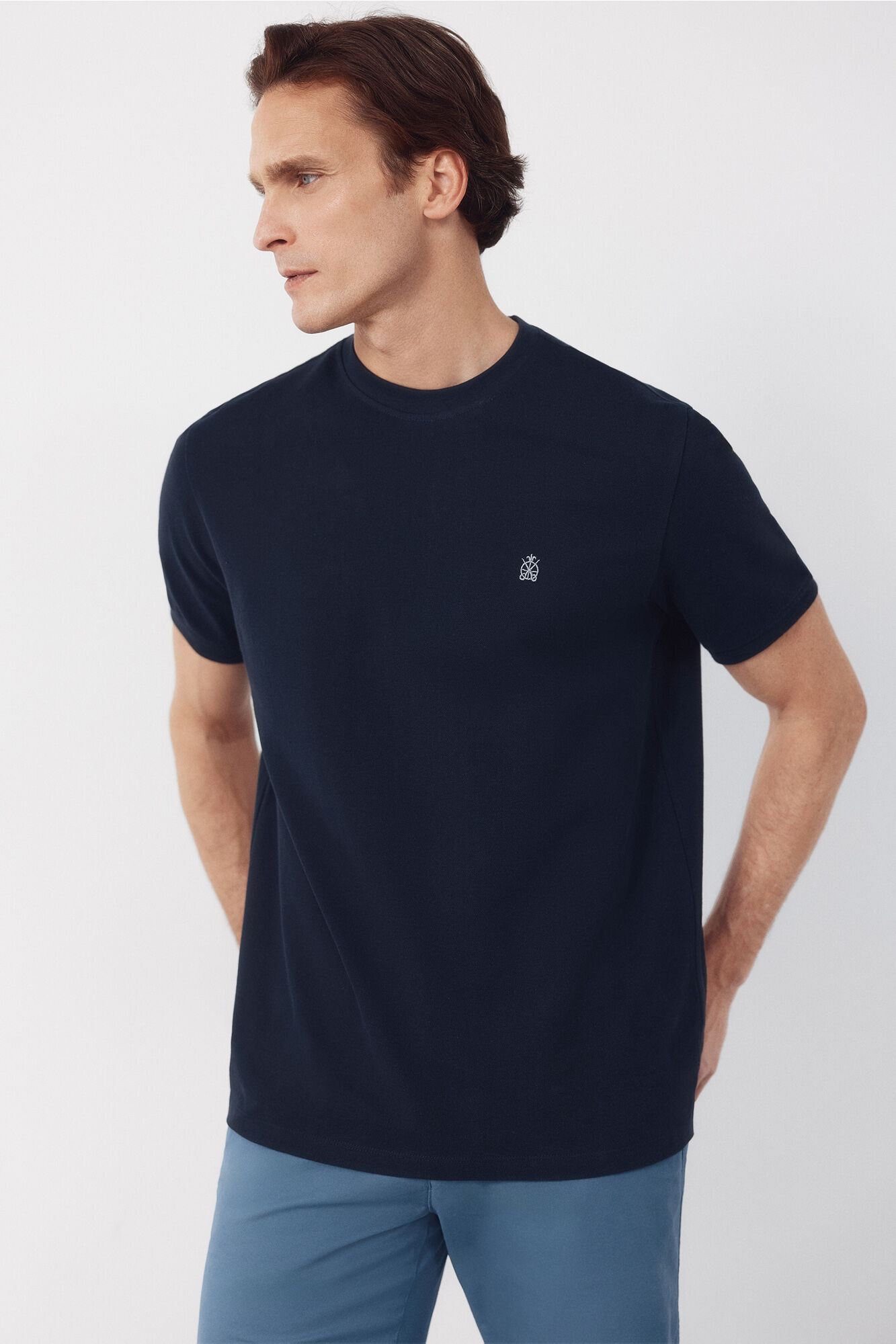 Cortefiel Camiseta b&aacute;sica piqu&eacute;