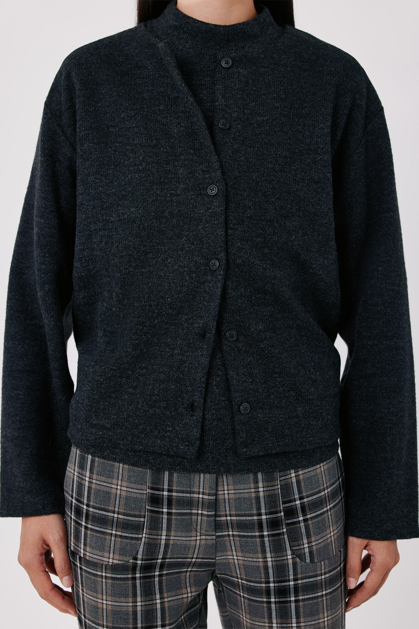 Cortefiel Knit bolero Dark grey