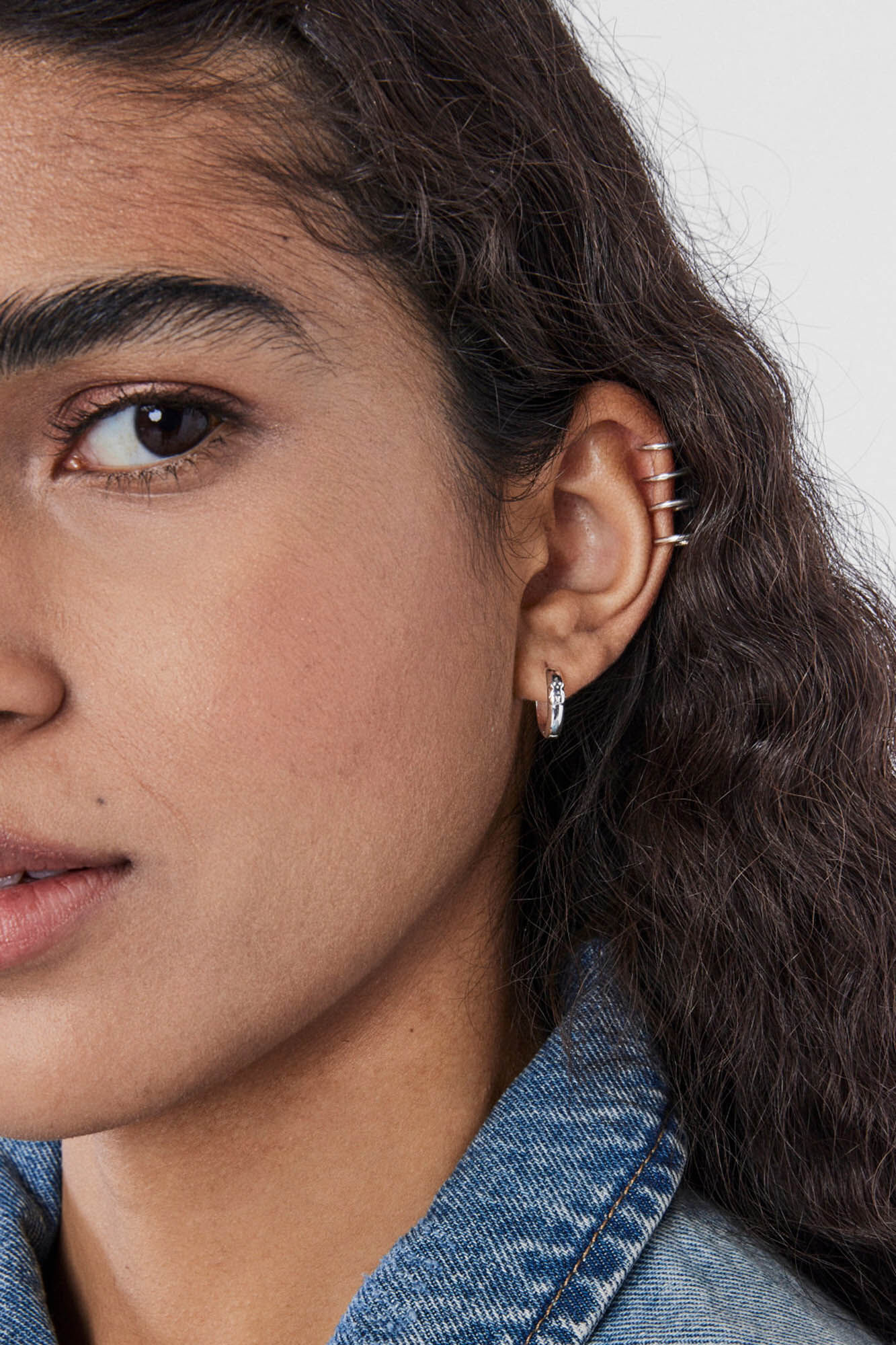 Tous Aros de plata oso Basics Gris