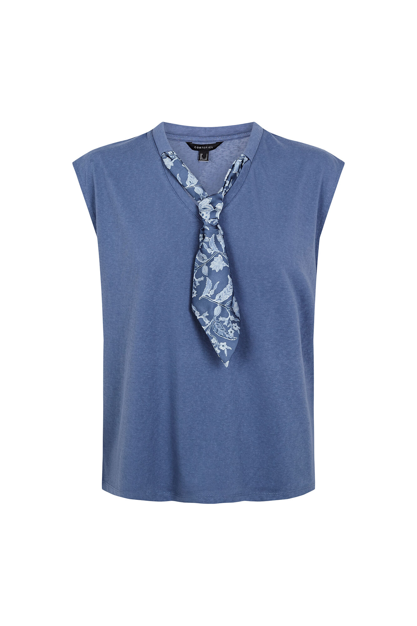 Cortefiel Camiseta pa&ntilde;uelo Azul oscuro