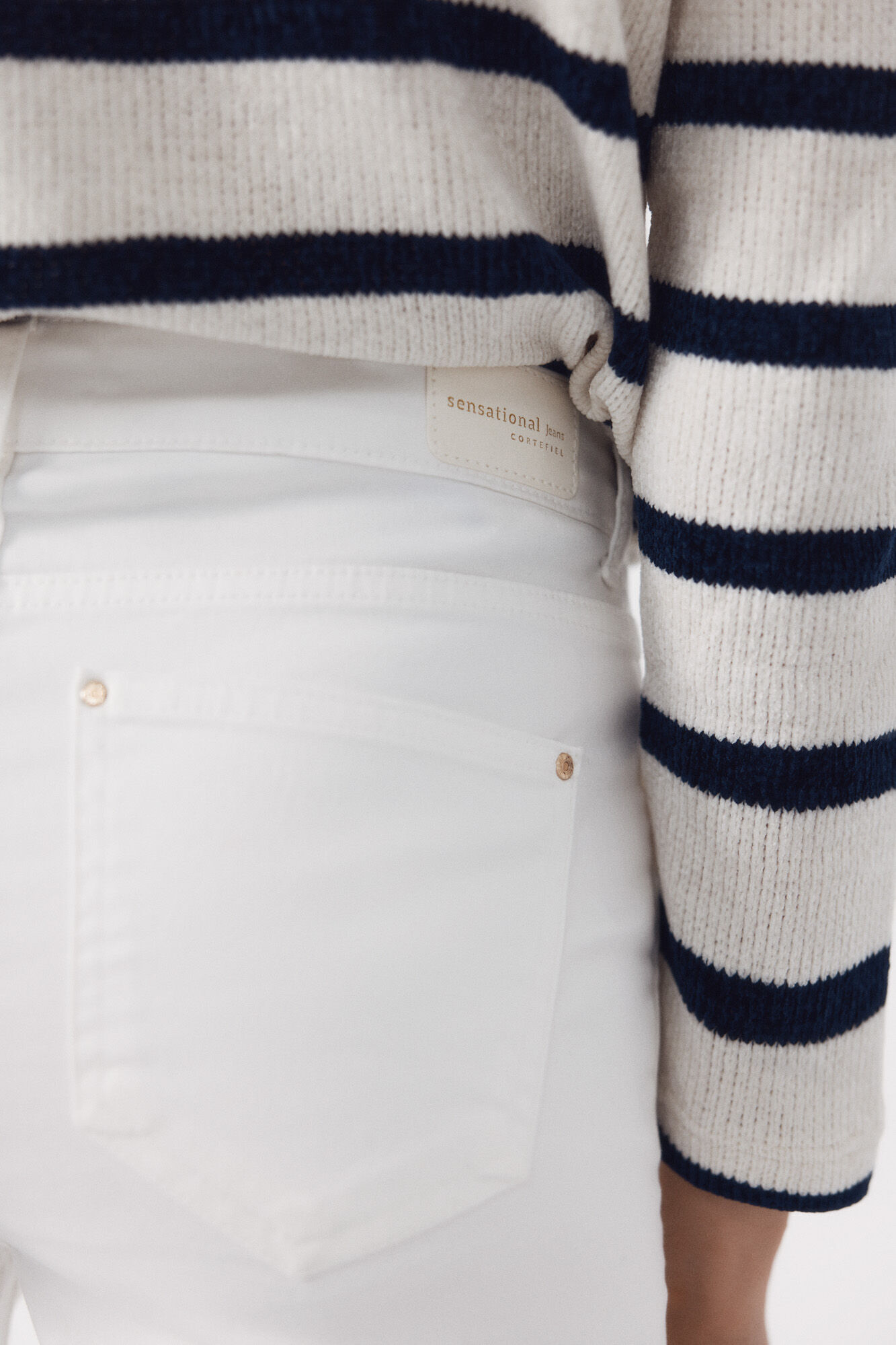 Cortefiel Jeans Sensational Recto White