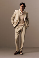 OOTO Americana cruzada lino Beige