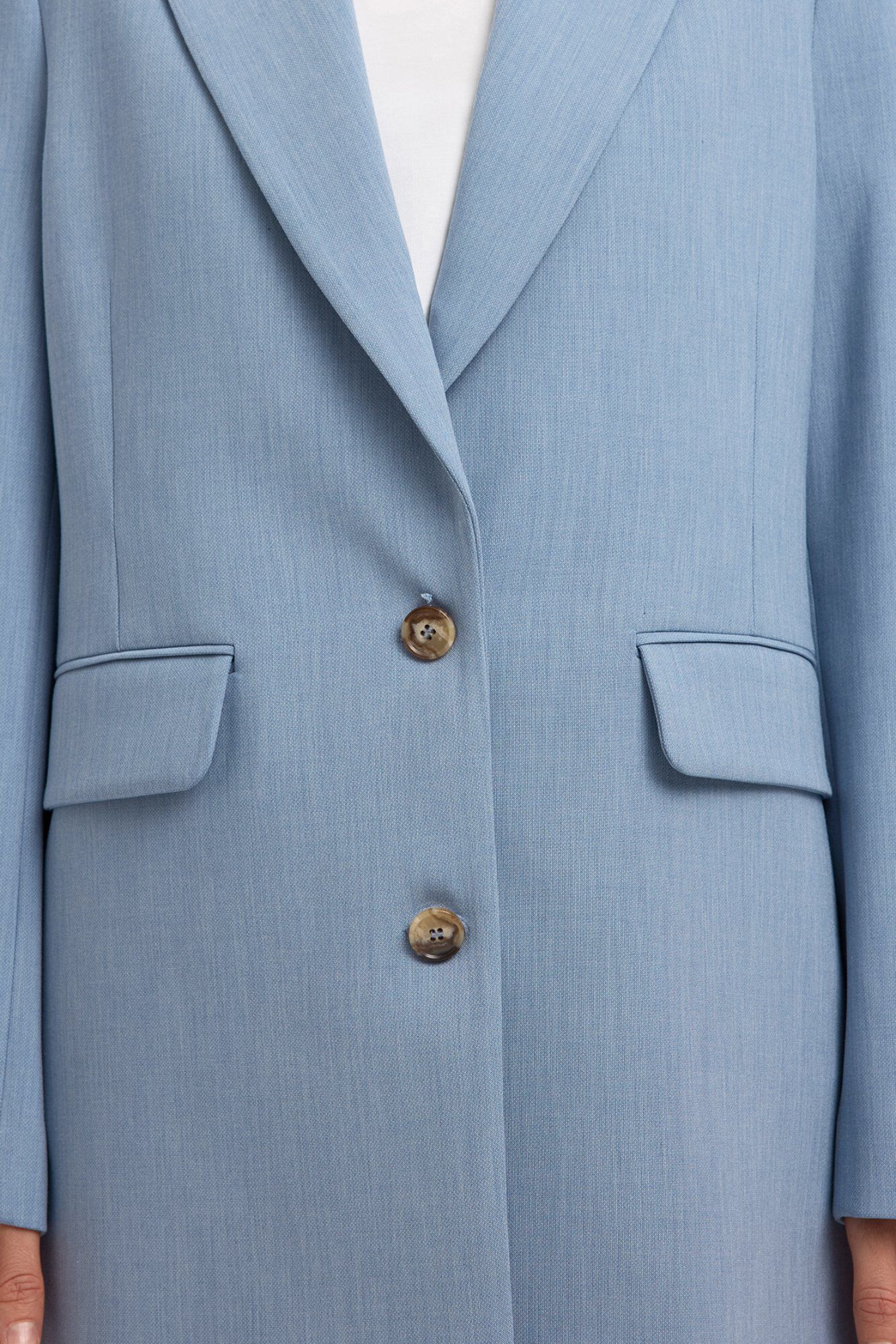 Selected Blazer de fato fit descontra&iacute;do Azul