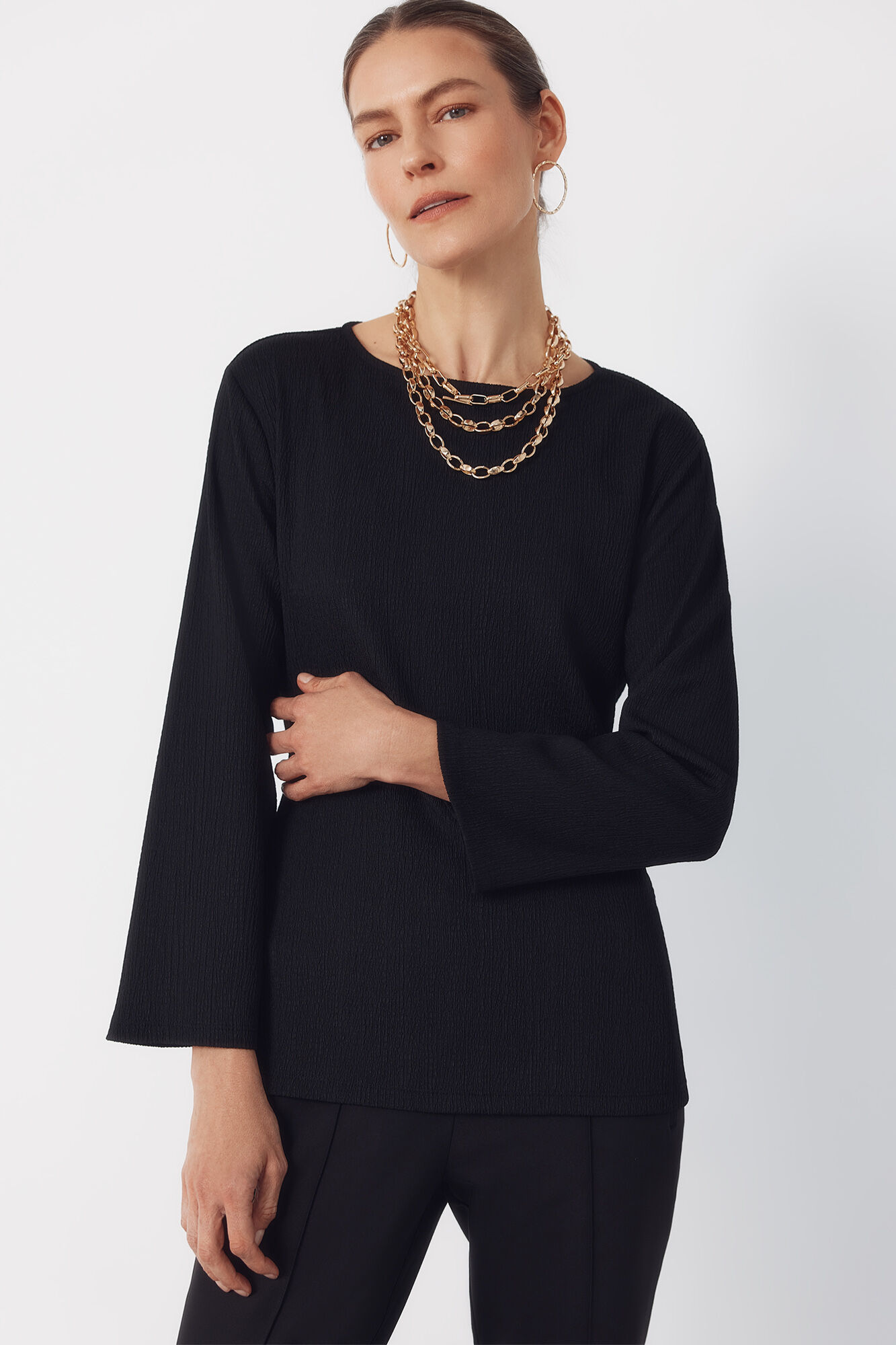 Cortefiel Front knot top Black