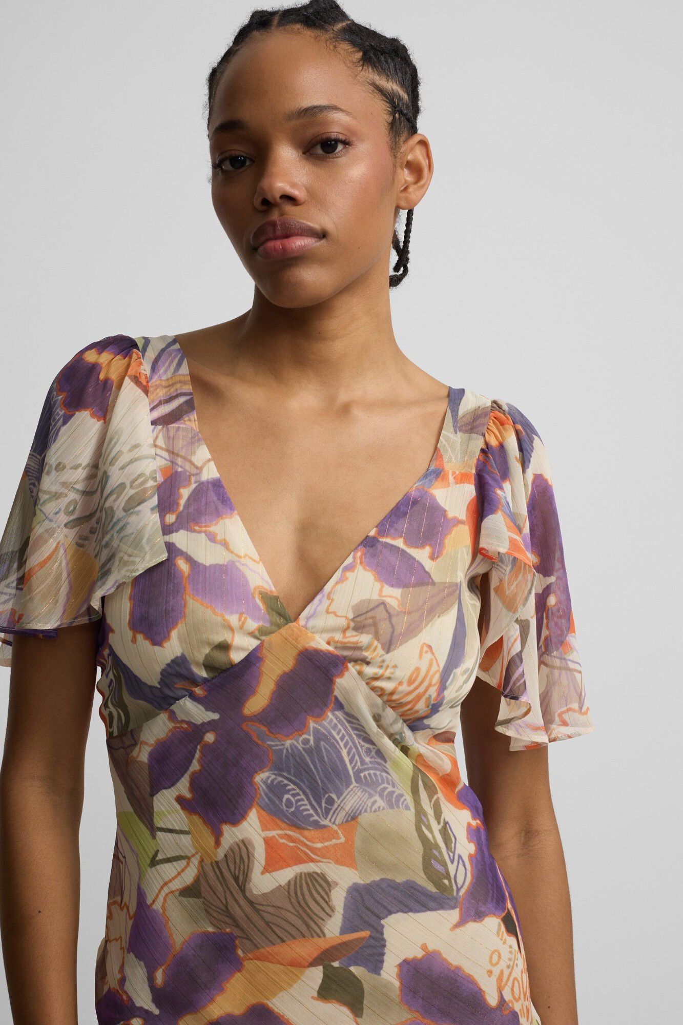 Silbon Floral print long dress Multicolour