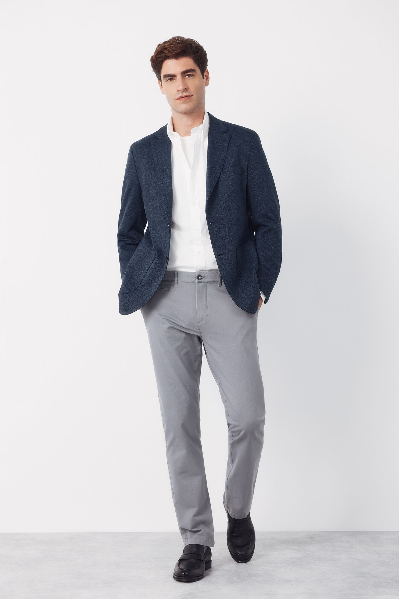 Cortefiel Blazer jersey-knit structure Blue