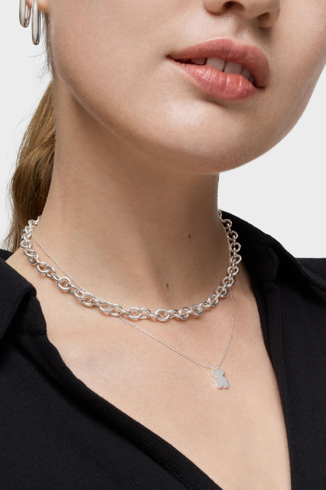 Tous Collar corto plata Sweet Dolls
