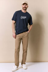 OOTO Cal&ccedil;as de 5 bolsos slim coloridas Castanho