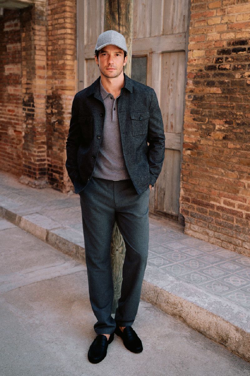 Cortefiel Grey wool worker