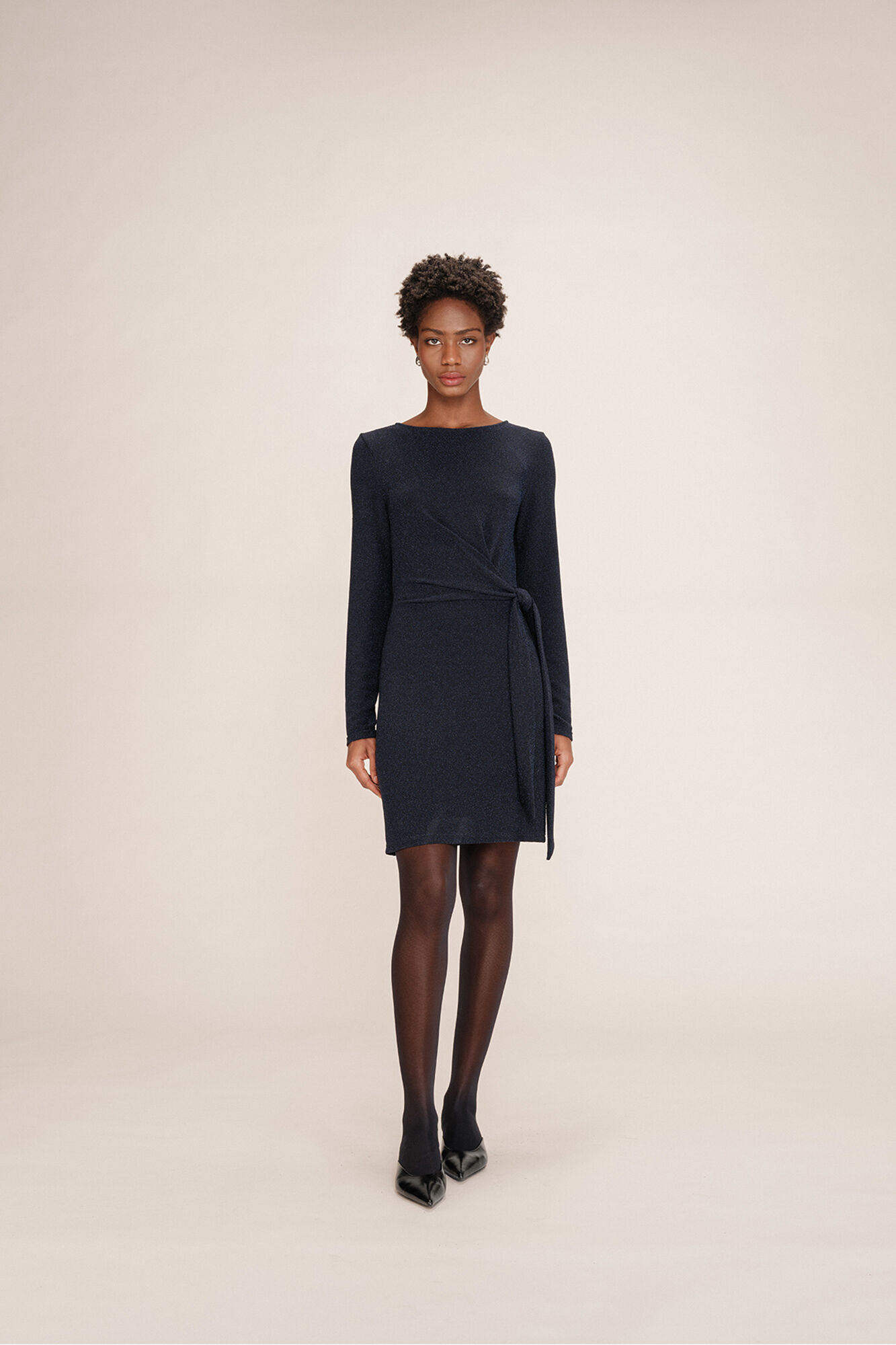 Grace & Mila Vestido curto de lurex  Azul