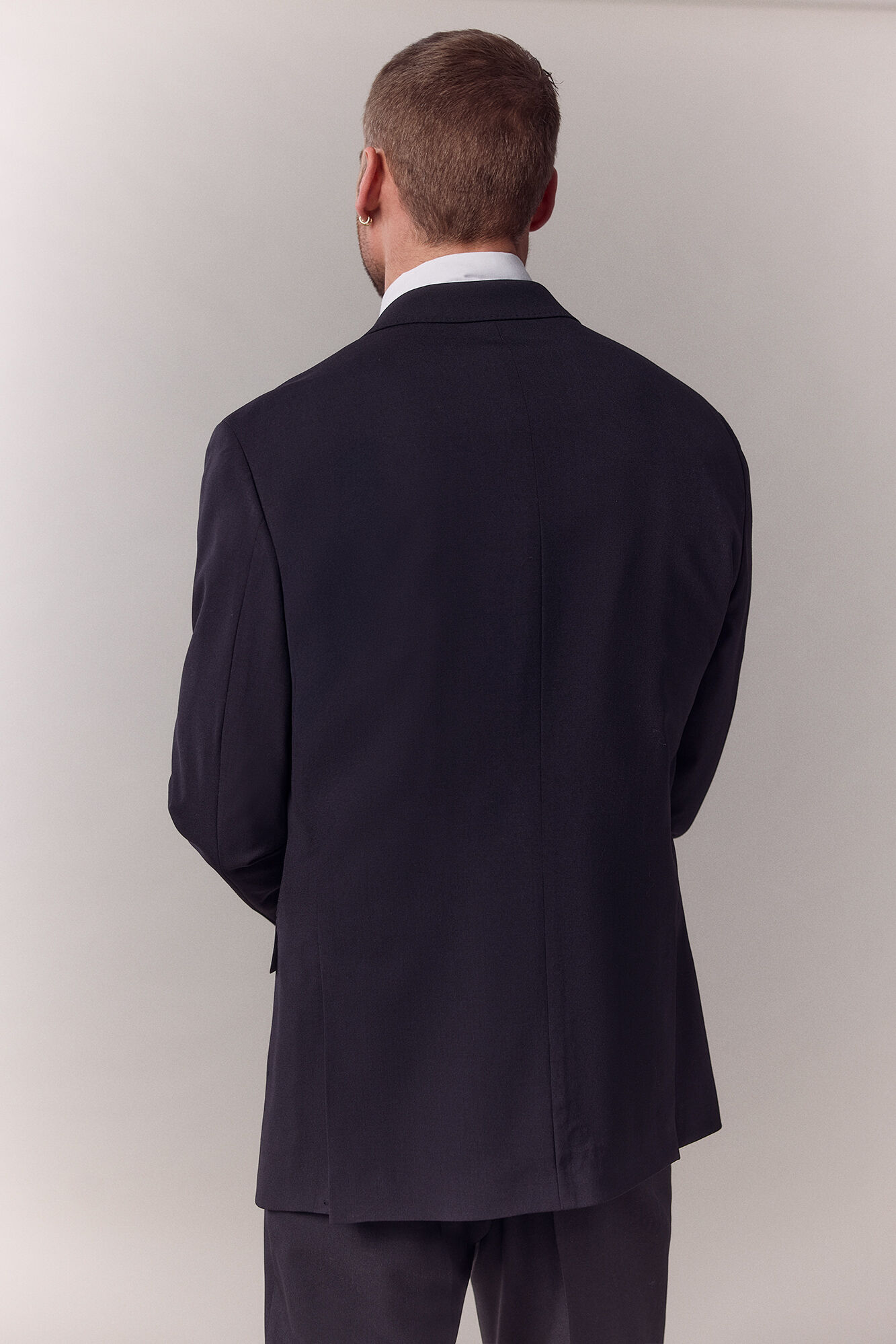 OOTO Blazer de fato com lapela de bico Azul