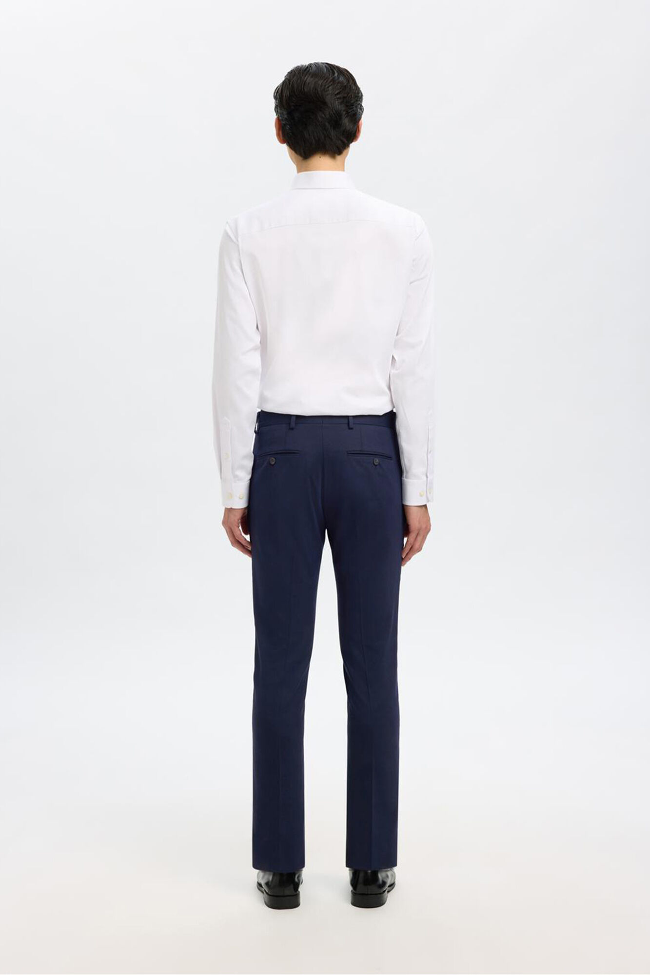 Selected Terno slim fit de duas pe&ccedil;as em l&atilde; fria Azul