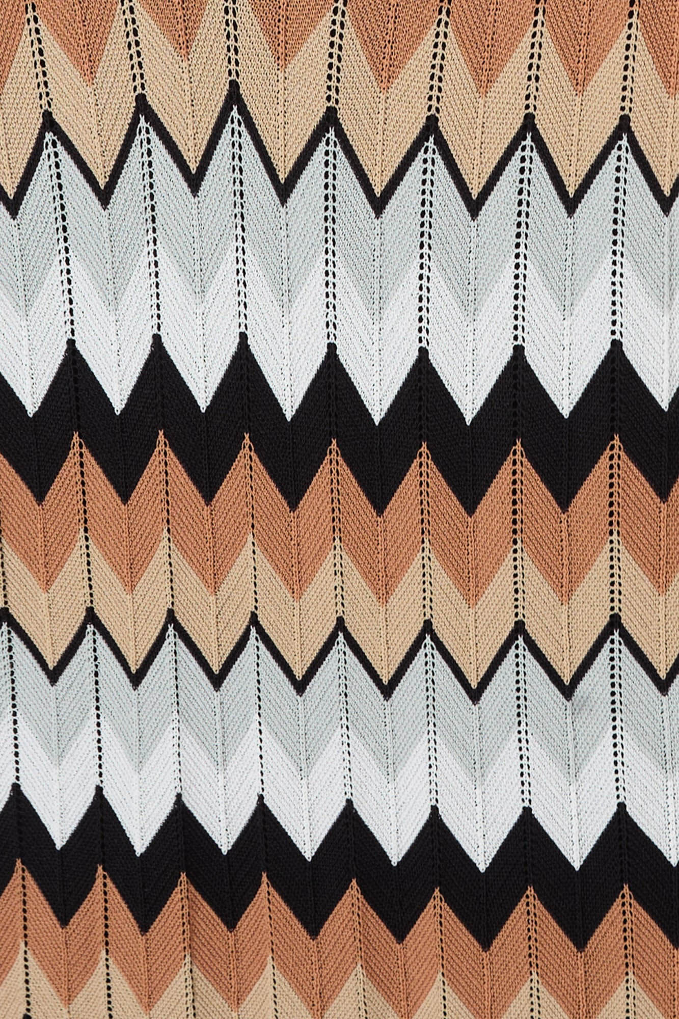 Silbon Long herringbone jersey-knit dress Brown