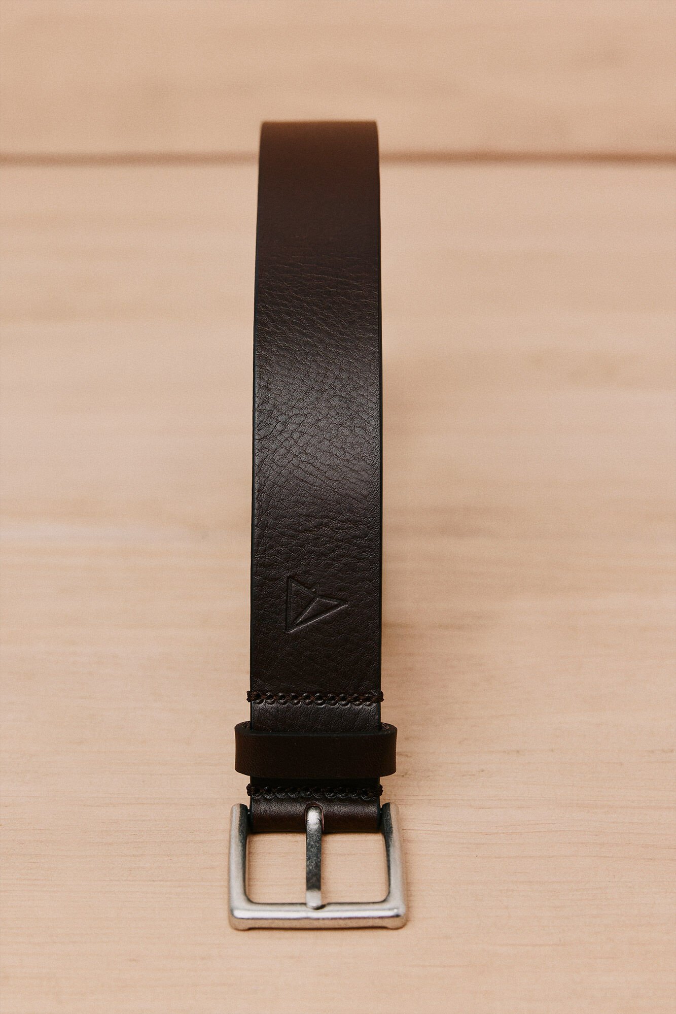 OOTO Cinto de pele Castanho