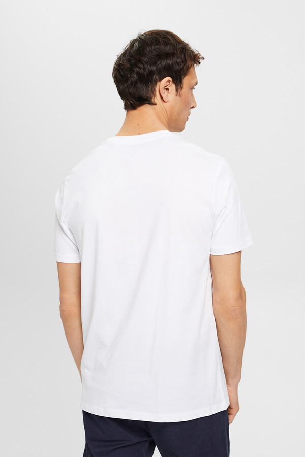 Cortefiel Camiseta básica slim fit algodón Blanco