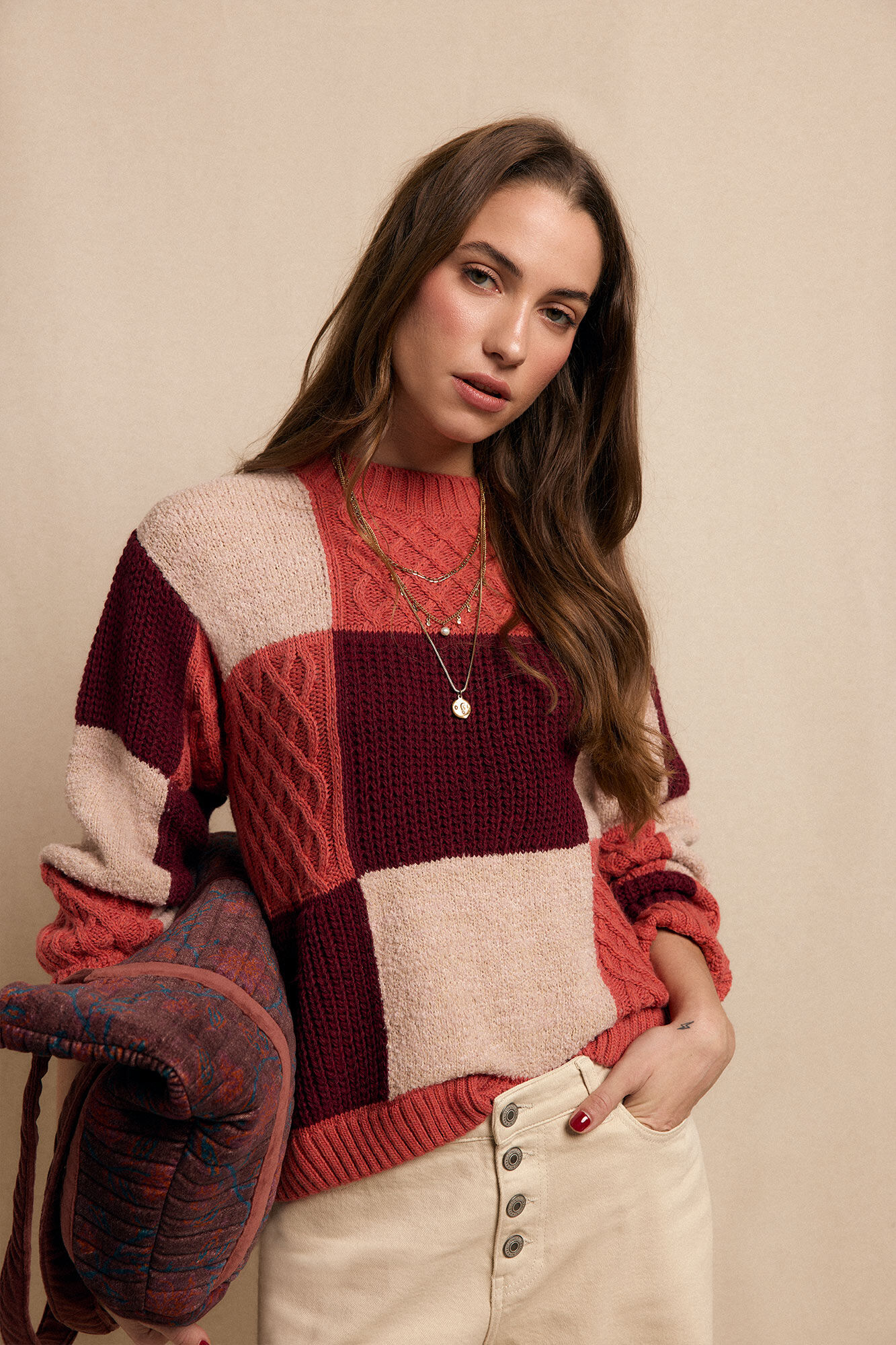 Slowlove Chaleco patchwork multicolor