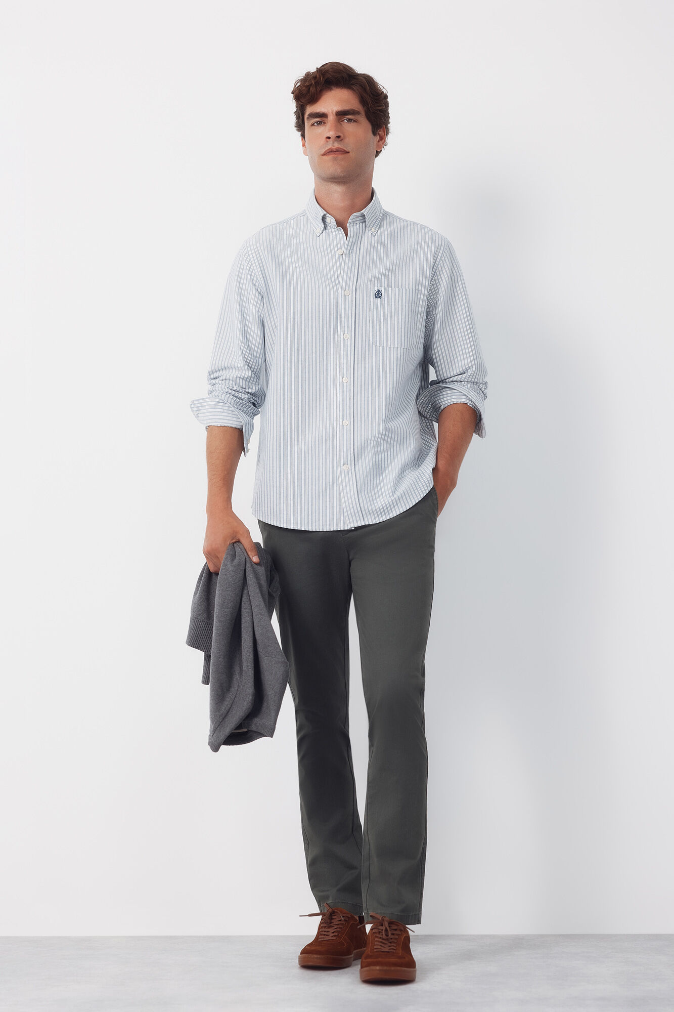 Cortefiel Slim-fit print chinos pants