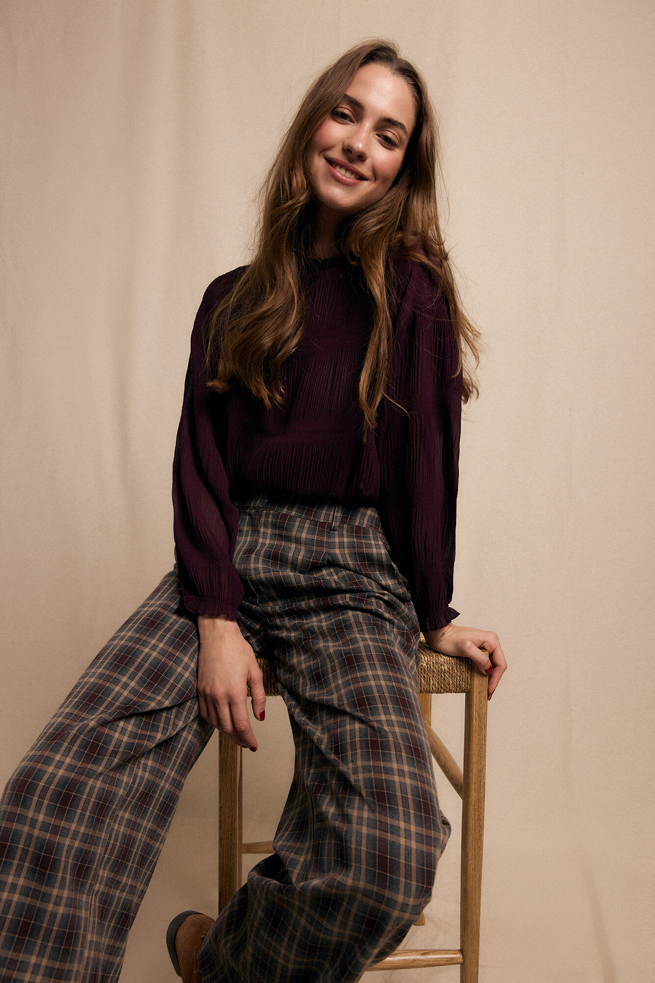 Slowlove Blusa franzida