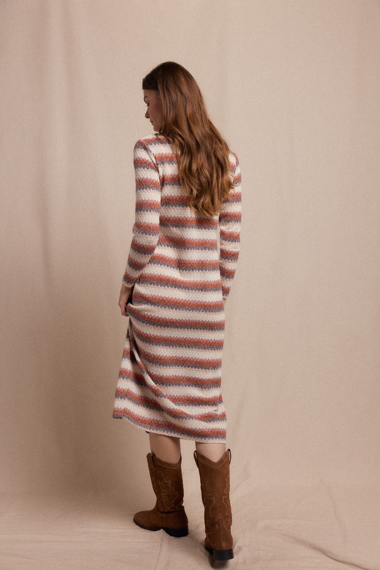 Slowlove Vestido estruturado multicolor Multicolorido