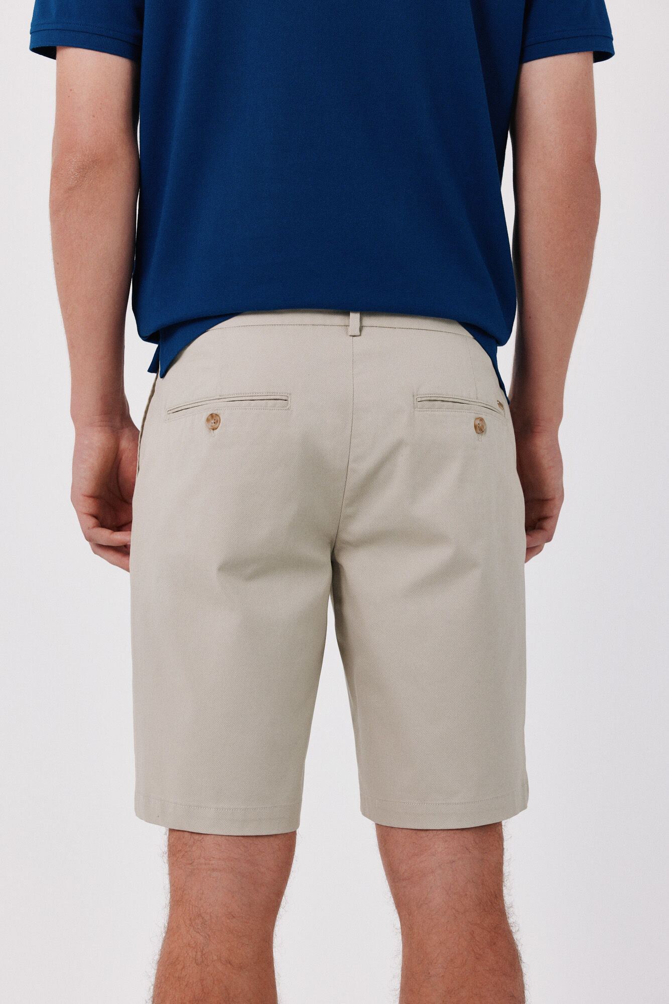 Cortefiel Bermuda print regular Beige