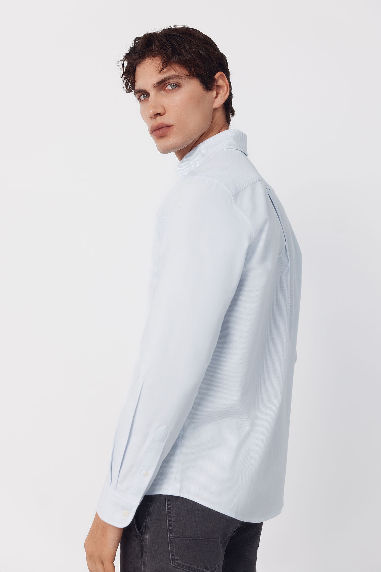 Cortefiel Camisa oxford raya candela Azul