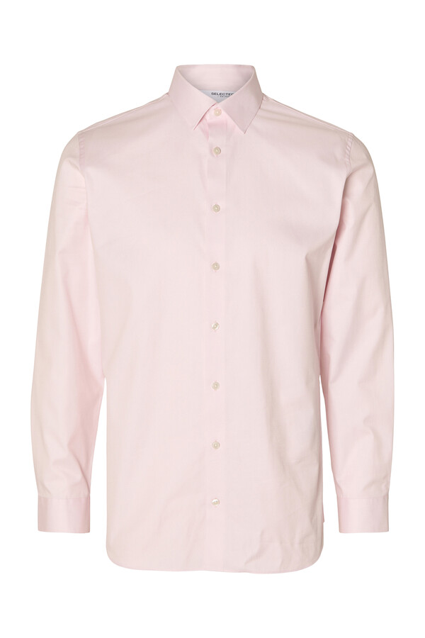 Cortefiel Camisa de manga comprida elegante 100% algodão Roxo