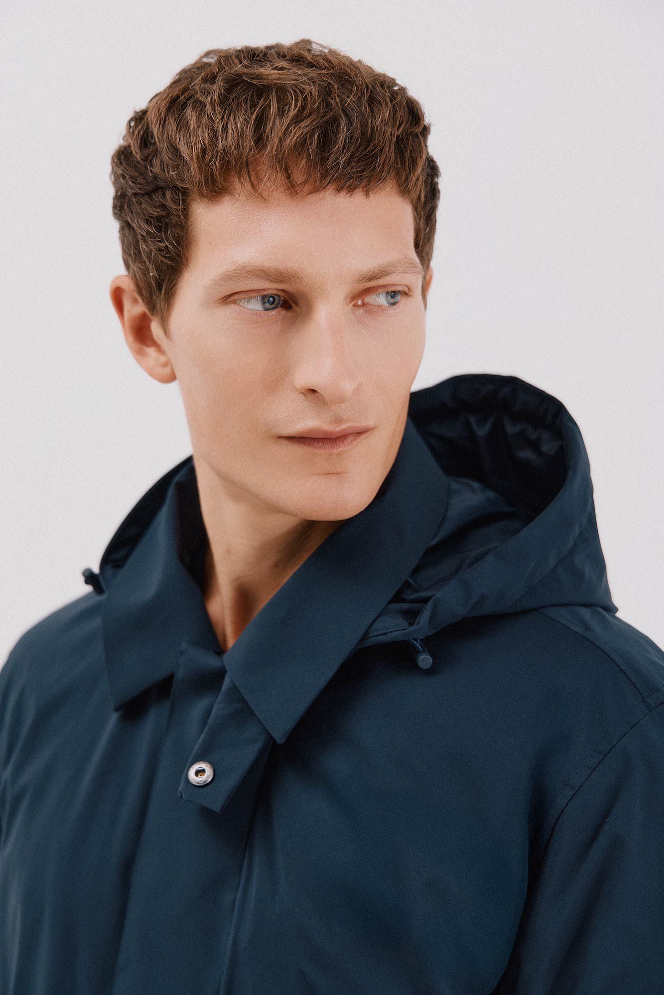 Cortefiel Technical trench coat Navy