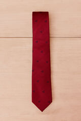 OOTO Natural silk tie Maroon