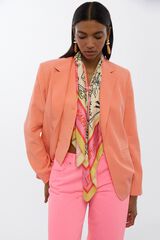 Lola Casademunt Satin-finish scarf Printed yellow