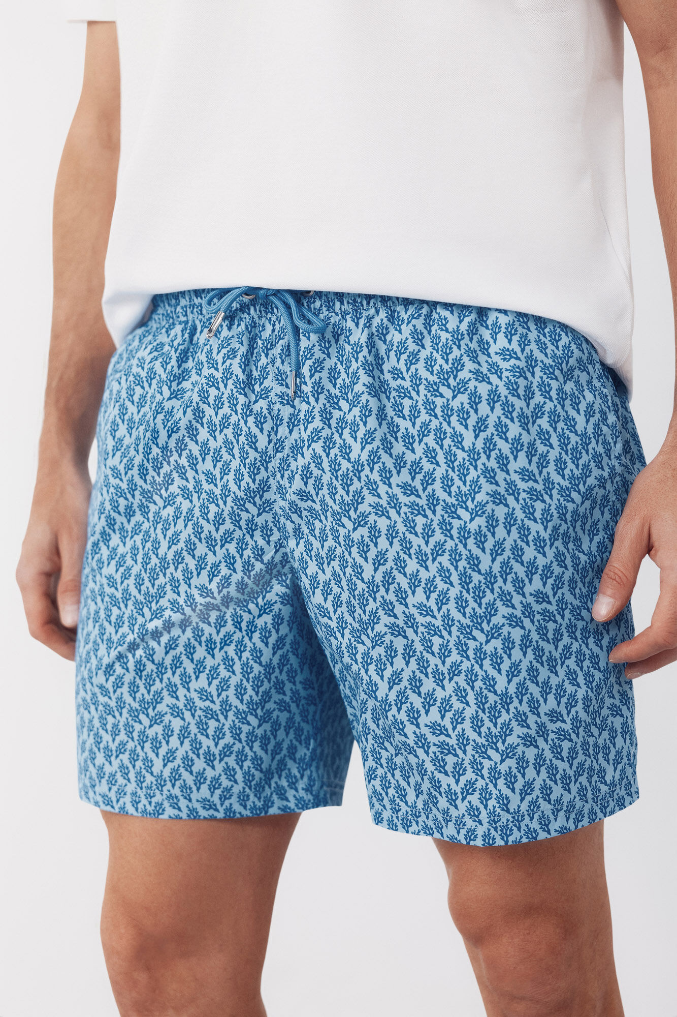 Cortefiel Printed small algae swimwear
