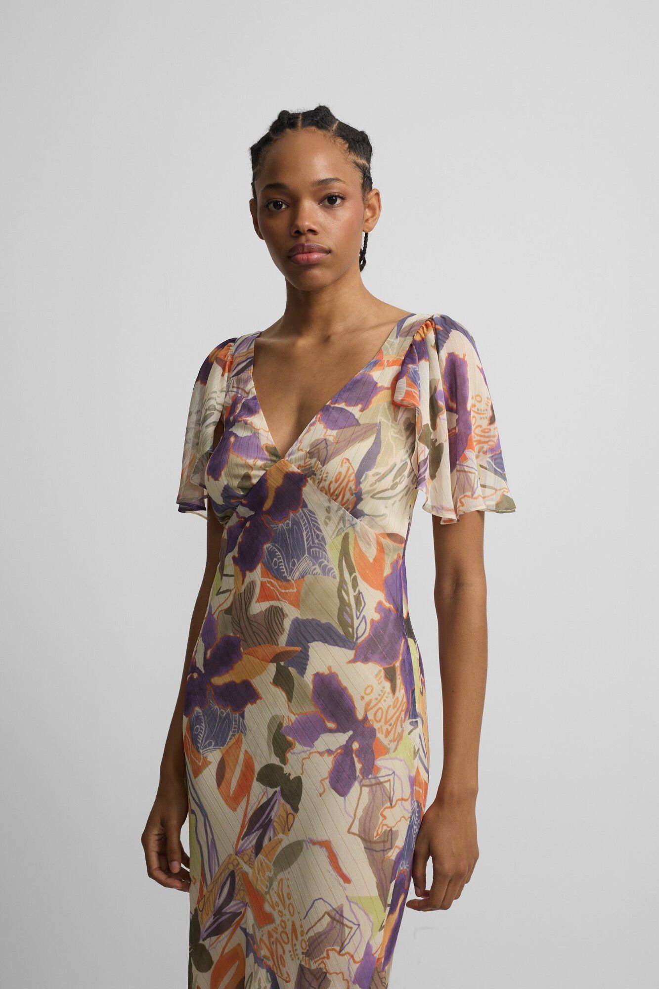 Silbon Floral print long dress Multicolour