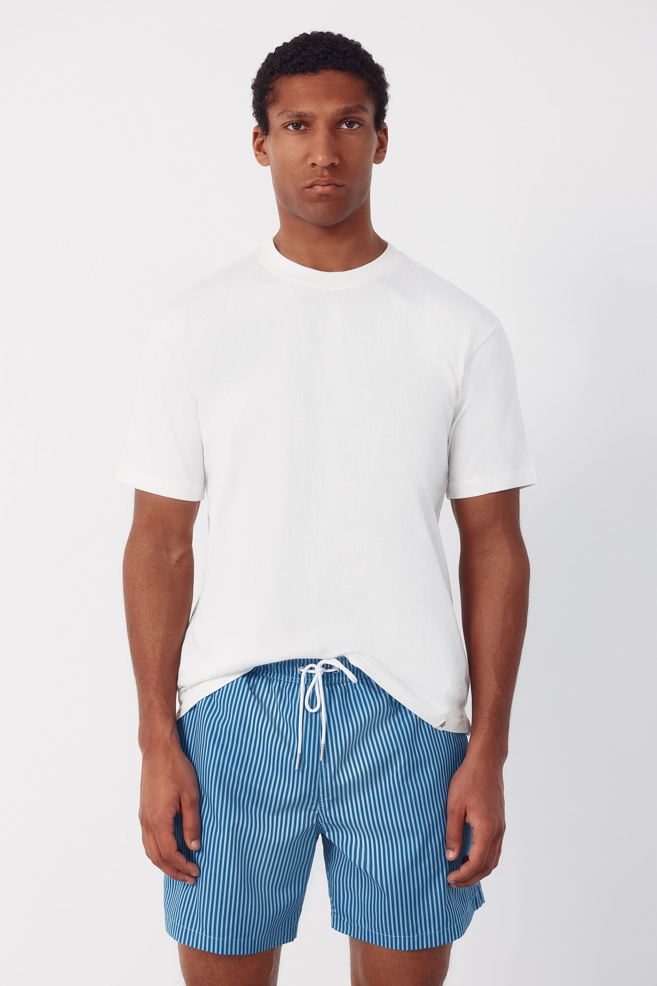 Cortefiel Striped print swimwear Navy