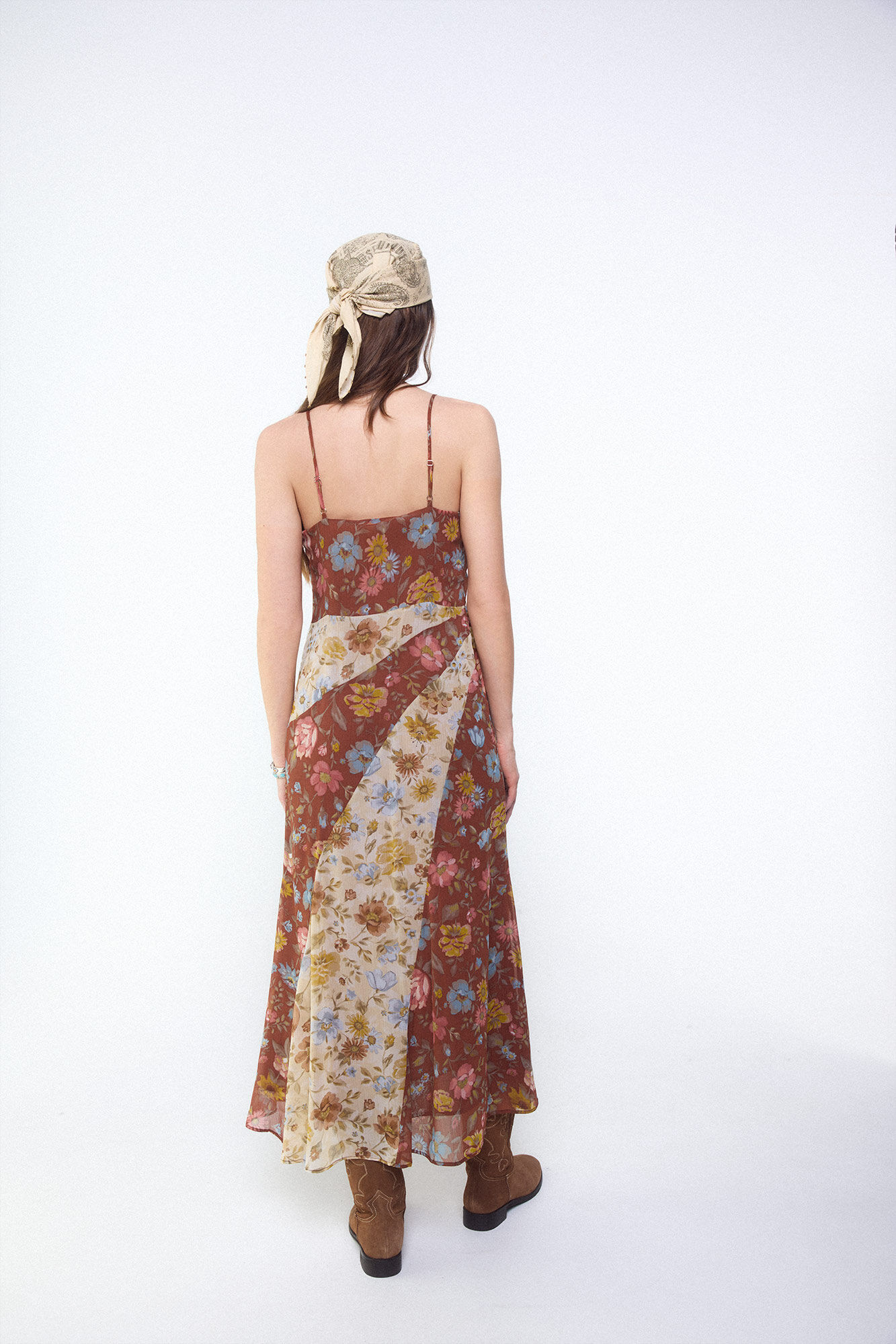 Slowlove Vestido estampado combinado Multicolorido