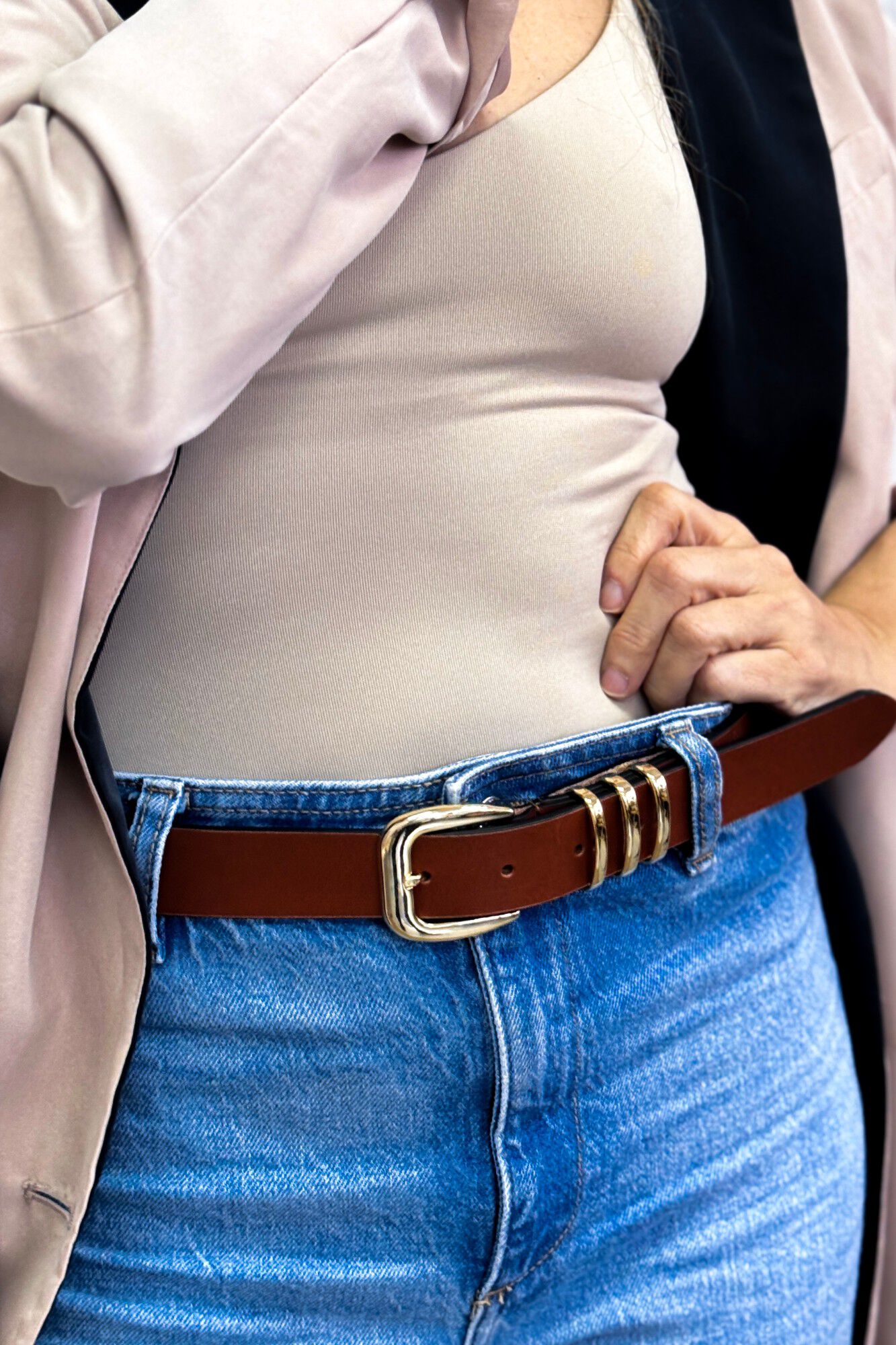 The Code Braided leather belt