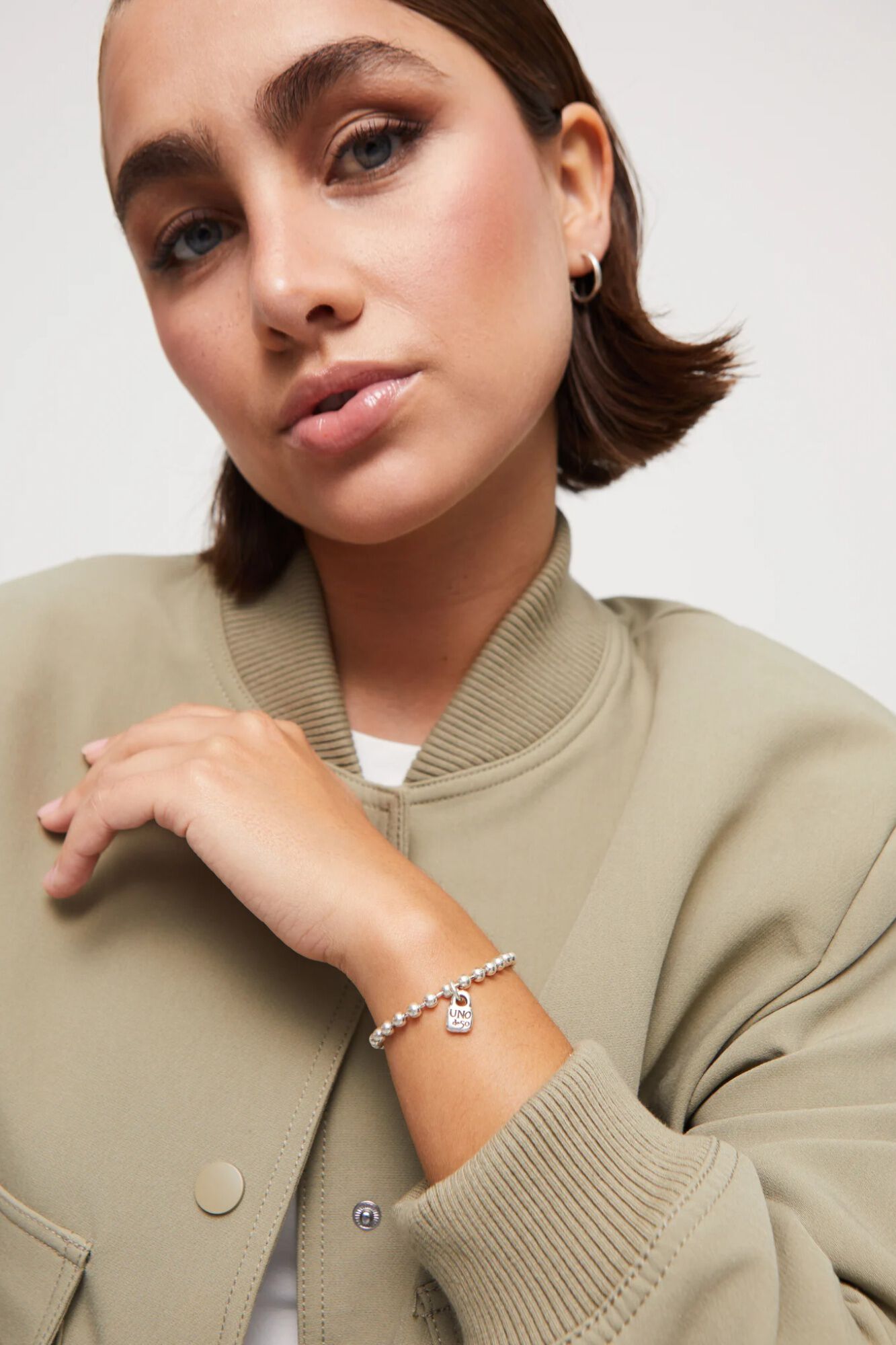 UNOde50 Pulsera bolas de ba&ntilde;o de plata