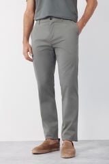Cortefiel Slim fit technical chinos trousers Kaki