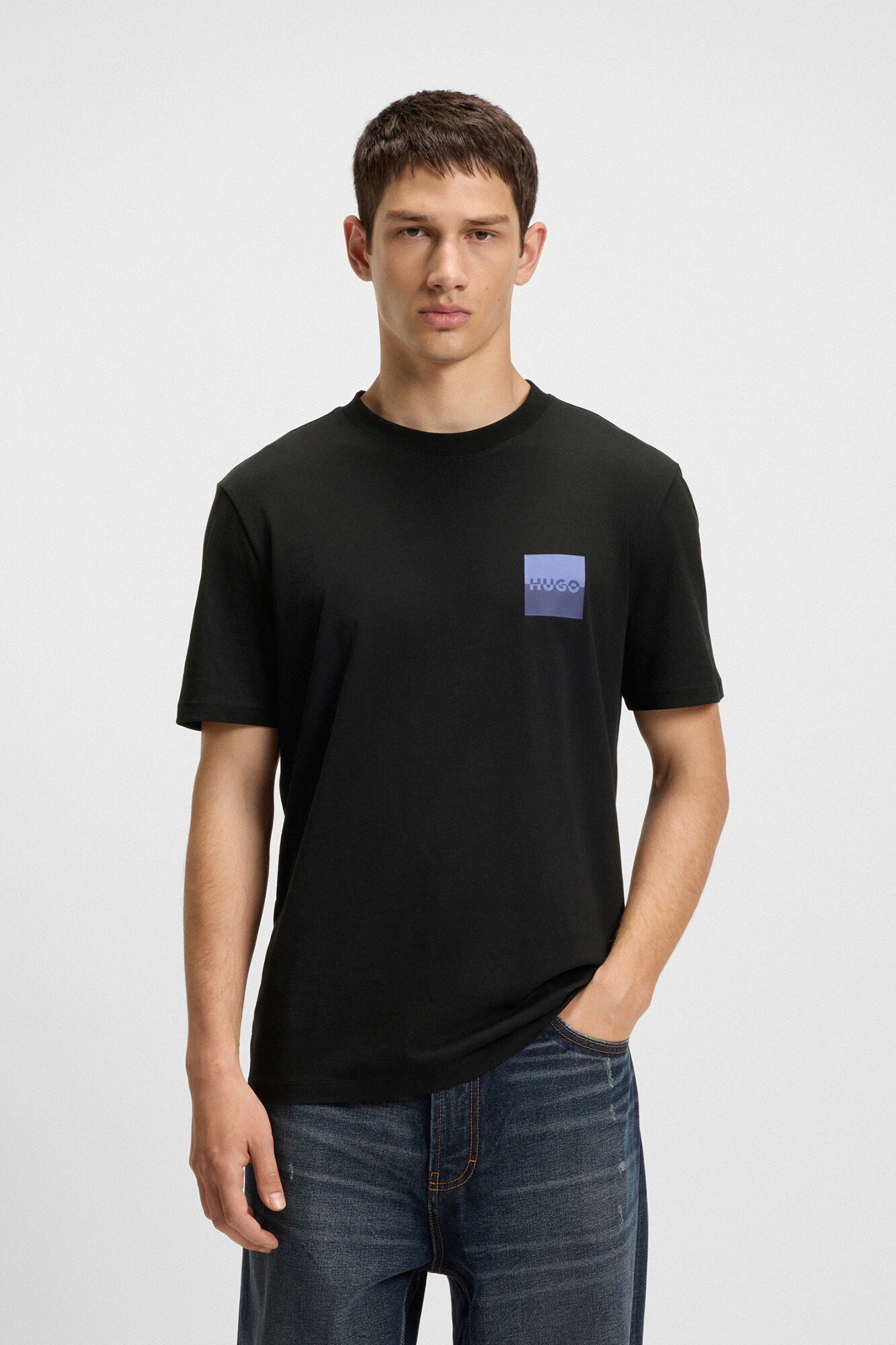 HUGO Short-sleeved T-shirt Black